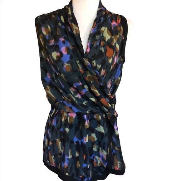 Sleeveless Flaunt Wrap Blouse Top by CAbi - Picture 3 of 11